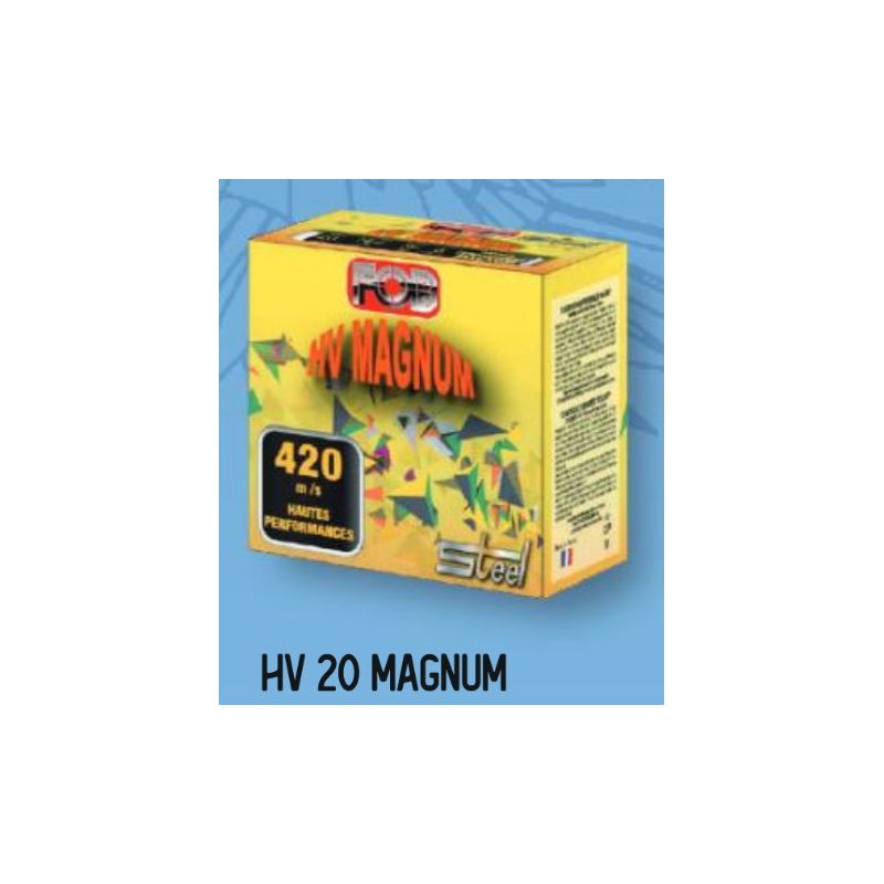 CARTOUCHES FOB HV20 MAGNUM-HP-C20-N°3Acier