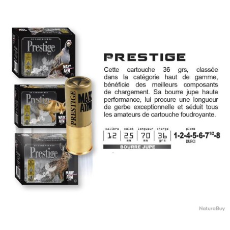 CARTOUCHES MARY ARM PRESTIGE CAL.12 BOURRE JUPE boite de 10 N°4