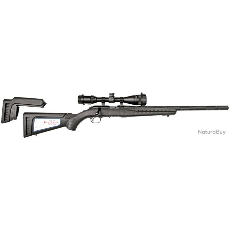 Carabine Ruger American Rimfire Custom Cal. 22LR Canon de 56CM avec lunette 3-9X40 et housse