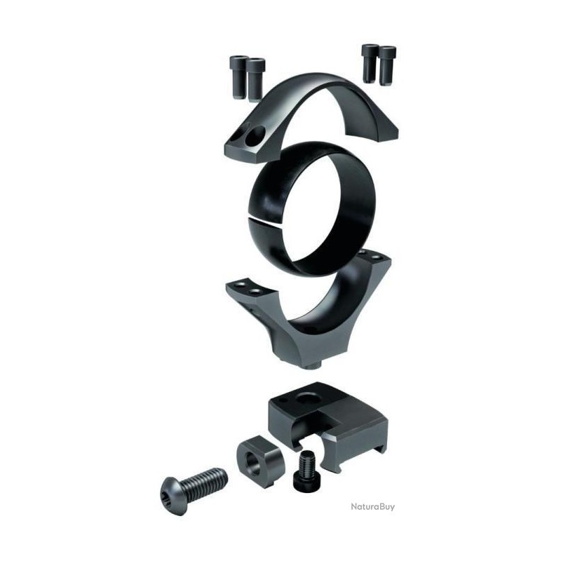 JEU DE COLLIER BRONZE OPTILOCK 30MM BAS OBJECTIF 59 à 67mm + JEU D'EMBASE RAIL 17MM COLLIERS OPTILOC