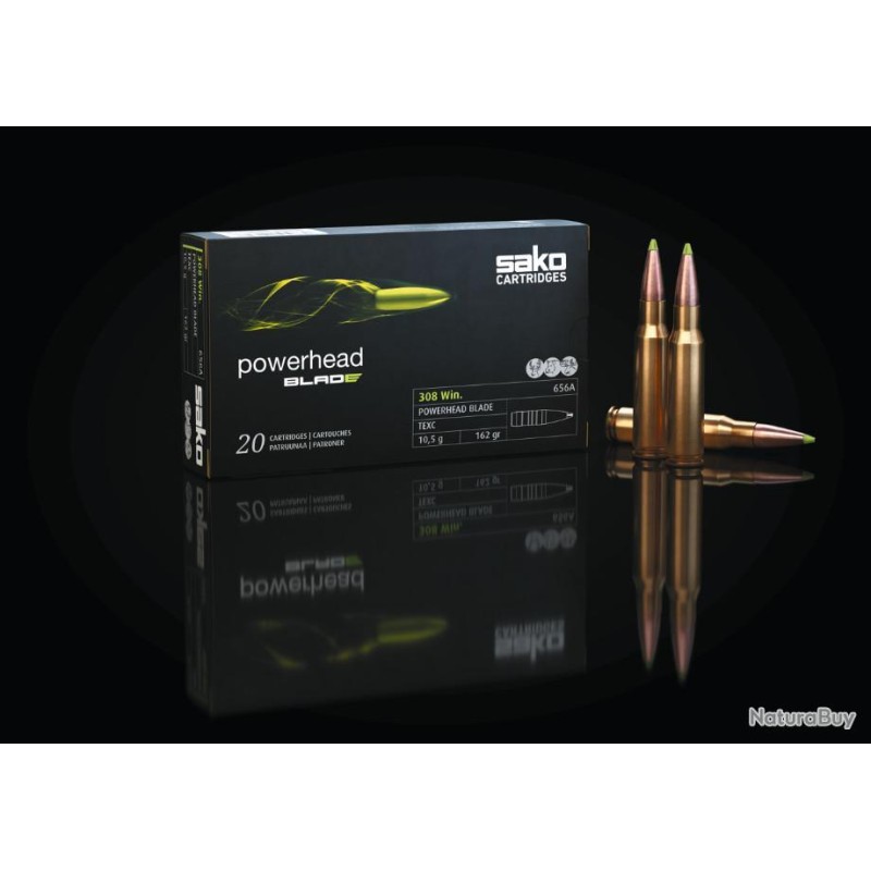 CART SAKO 9.3X62 POWERHEAD BLADE TEC 14.9G 230GR 613D SANS PLOMB