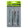 4 LEURRES SOUPLES DAIWA PROREX SET REAL SLIM SHAD LIVE 10.5CM
