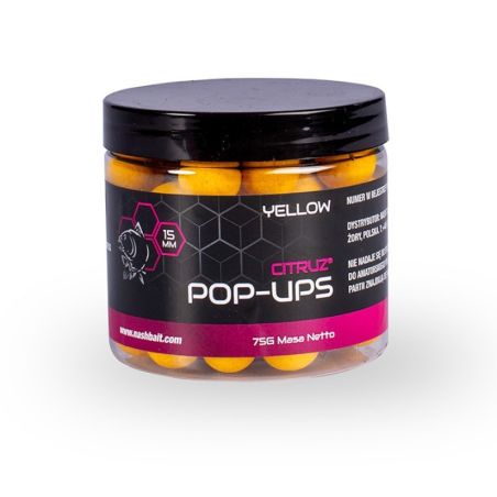 BOUILLETTES NASH CITRUZ POP UPS 15MM 75G YELLOW