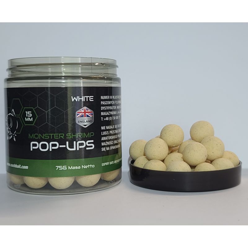 BOUILLETTES MONSTER SHRIMP POP UPS BLANC/CREME15MM 75G