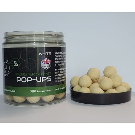 BOUILLETTES MONSTER SHRIMP POP UPS BLANC/CREME15MM 75G