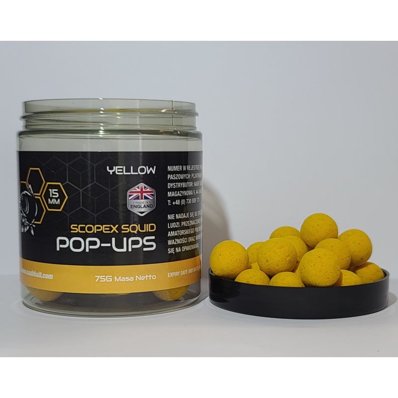 SCOPEX SQUID POP UPS 15MM 75G YELLOW