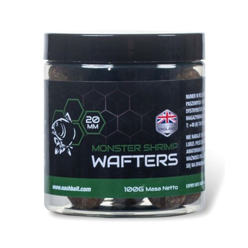 BOUILLETTES NASH MONSTER SHRIMP WAFTER 20MM 100G