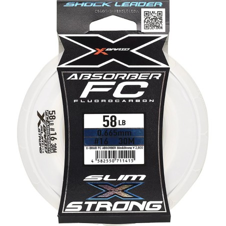 X BRAID X021 FC ABSORBER SLIM STRONG - 88 LBS - 30 m