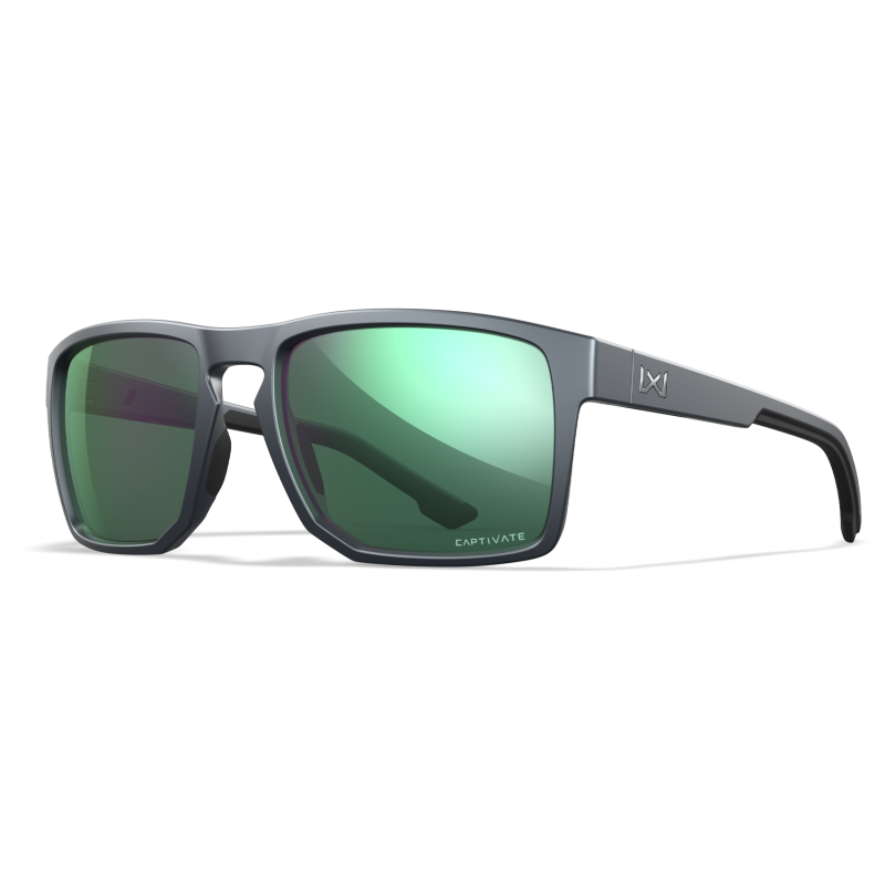 LUNETTES FOUNDER CAPTIVATE - POLARIZED GREEN MIRROR AMBER - MATTE GRAPHITE FRAME (AC6FND07)