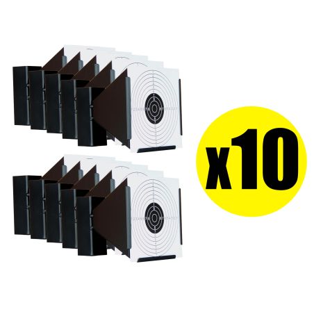 Pack Porte cible conique métallique 17x17 cm (x10)