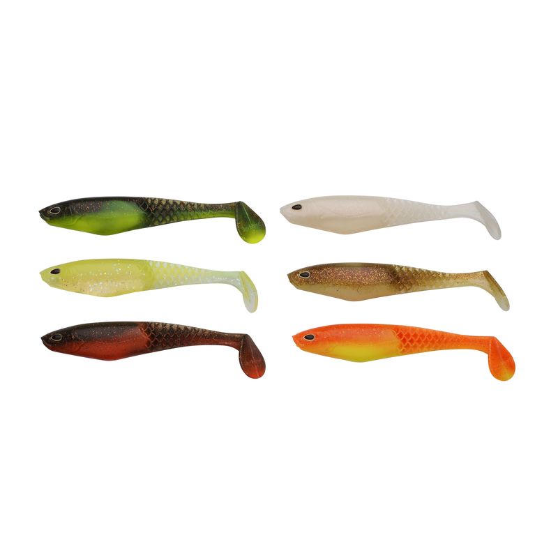 LEURRES SOUPLES BERKLEY POWERBAIT CULLSHAD 10cmpar 6 ASSORTIMENT EAUX TEINTEES
