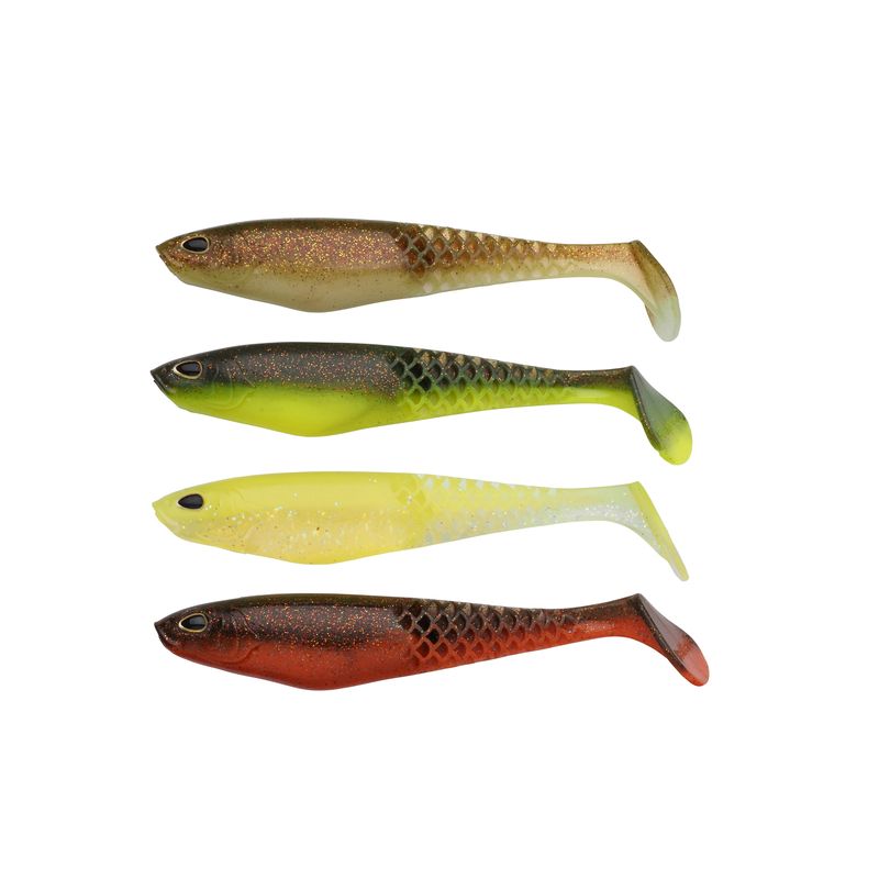 LEURRES SOUPLES BERKLEY POWERBAIT CULLSHAD 12.5cmpar 4 ASSORTIMENTEAUX TEINTEES