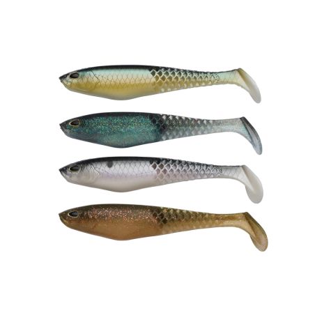 LEURRES SOUPLES BERKLEY POWERBAIT CULLSHAD 12.5cmpar 4 ASSORTIMENT EAUX CLAIRES