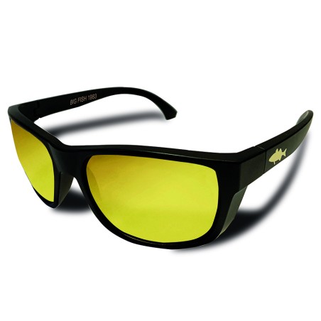 LUNETTES CURVE FISH SEA BASS GOLD IRIDIUM   FRAME MAT BLACK