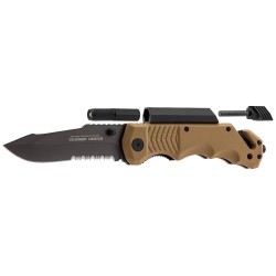 Couteau pliant tactique / survie K25 Tan