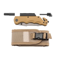 Couteau pliant tactique / survie K25 Tan