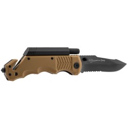 Couteau pliant tactique / survie K25 Tan