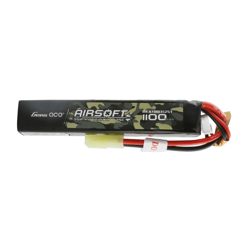 Batterie airsoft Gen Ace Lipo 11.1 V 25C 3S1P 1100mAh Batterie airsoft Gen Ace Lipo 11.1 V 25C 3S1P 1100mAh