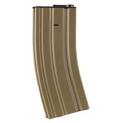 Chargeur Mid-cap métal 120 billes pour M4 AEG tan