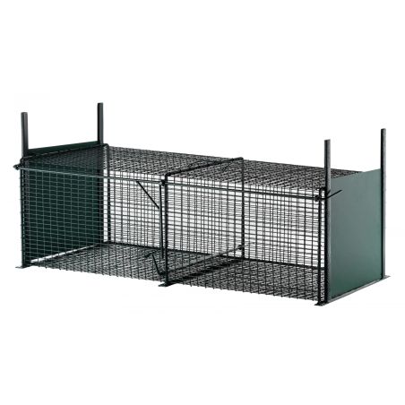 Boîte à fauves pliante 2 entrées, Cage 100 cm