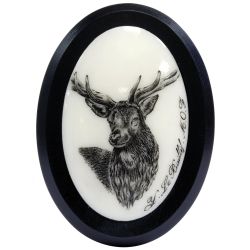 Calottes cerf aspect Argent