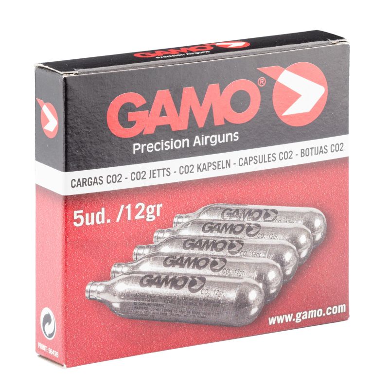Recharge CO2 12 g par 5 recharges - GAMO. Recharge CO2 12 g par 5 recharges - GAMO.