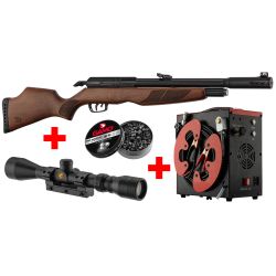 Pack Gamo Riser Punisher 5.5 mm 40 J + Lunette 3-9 x 40 WR + compresseur PCP + plombs Pro Magnum (x250). cal. 5.5 mm 40 joules