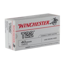 Cartouches Target 22 cal. 22 LR 40gr RN (Tête Ronde) bte de 500