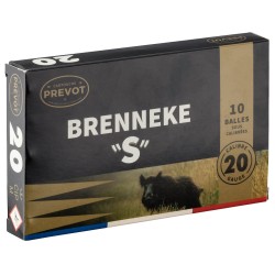 Cartouches Prevot à balle Brenneke-S - Cal. 20 bte de 10