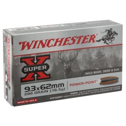 Balle power point super x - Cal. 9. 3x62 286gr Power point bte de 20