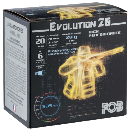 Cartouches Fob Evolution 20 - Cal. 20/70 N°5 bte de 25