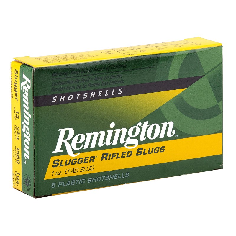Cartouche Remington à balle slug - Cal. 12/70 bte de 5 Cartouche Remington à balle slug - Cal. 12/70 bte de 5