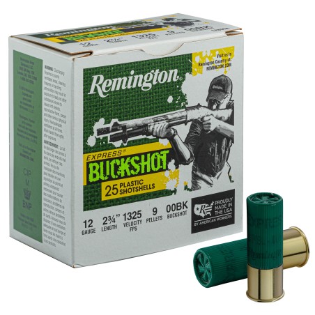 Cartouches Remington Chevrotines - Cal. 12/70 bte de 25