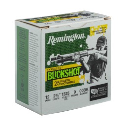 Cartouches Remington Chevrotines - Cal. 12/70 bte de 25