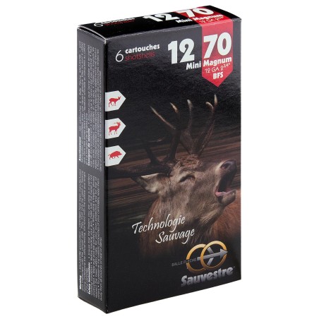 CartoucheSauvestre mini Magnum - Cal. 12/70 bte de 6