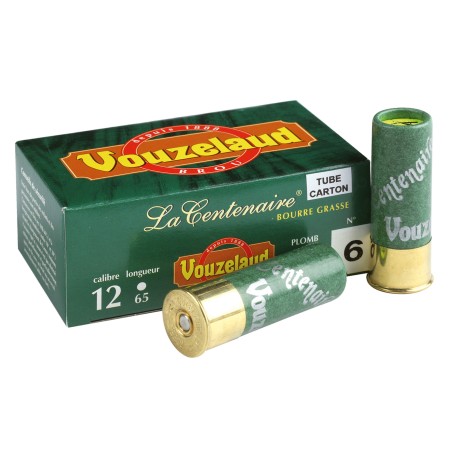 Cartouches Vouzelaud - La Centenaire tube carton - Cal. 12/65 N°6 bte de 10