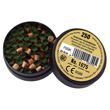 Boîte de 250 amorces cannelées poudre noire - N°1075