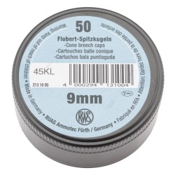 Boîte de 50 cartouches 9 mm Flobert à balle