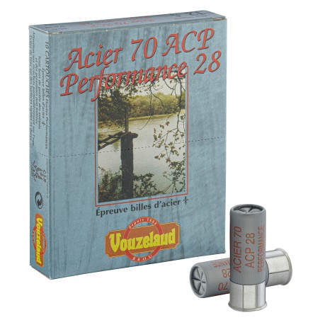 Cartouches Vouzelaud Acier 70 ACP Hautes performances - Cal. 12/70 N°3 bte de 10