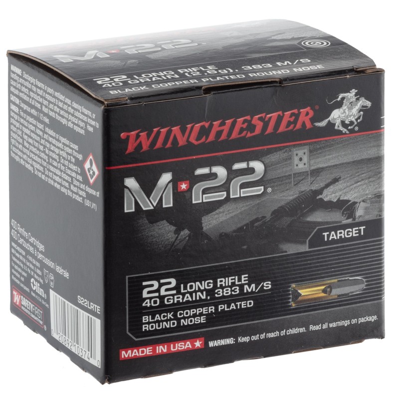 Cartouches M22 cal. 22 LR bte de 400 Cartouches M22 cal. 22 LR bte de 400