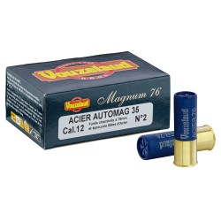 Cartouches Vouzelaud - Acier Auto Mag 35 - Cal. 12/76 N°3 bte de 10