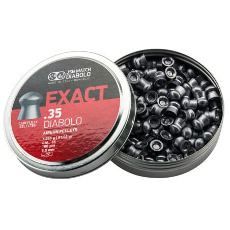 Plombs Exact tête ronde 9 mm (Cal. 35) bte de 100