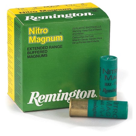 Cartouches Remington Nitro Magnum longue distance - Cal. 12/76 N°4 bte de 25