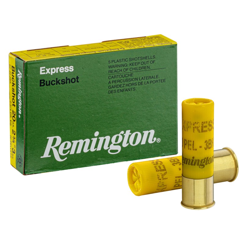 Cartouches Remington chevrotines - Cal. 20/70 bte de 5 Cartouches Remington chevrotines - Cal. 20/70 bte de 5
