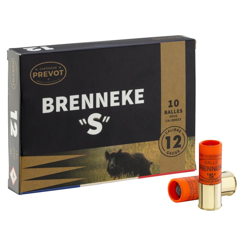 Cartouche Prevot à balle Brenneke-S - Cal. 12/70 bte de 10 Cartouche Prevot à balle Brenneke-S - Cal. 12/70 bte de 10