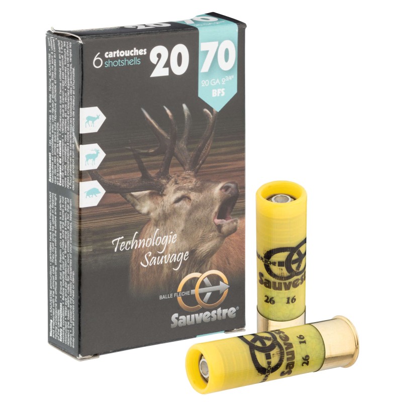 Sauvestre gros gibier - Cal. 20/70 bte de 6 Sauvestre gros gibier - Cal. 20/70 bte de 6