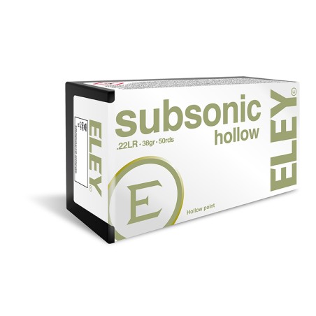 Cartouches Eley Subsonic Hollow point  cal .22LR bte de 500