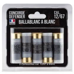 5 cartouches Ballablanc cal. 12/67 à blanc