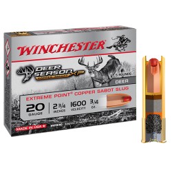 Winchester DEER SEASON sans plomb - Cal 20/70 bte de 5