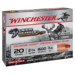 Winchester DEER SEASON sans plomb - Cal 20/70 bte de 5